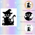 thumbnail image 3 of 24PCS Halloween Silhouettes Stickers Mason Jar Cutouts Decals Castle Witch Stickable Scrapbook Waterproof PVC Lantern Jar Decoration for Wall Windows Frosted Glass Jars Crafts 3.5x3.9in DIY, 3 of 6