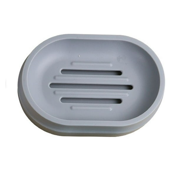 Tatum88 1 soap dish, soap dish with drain system, easy to clean soap dish, suitable for home, hotel, etc. (Grey)