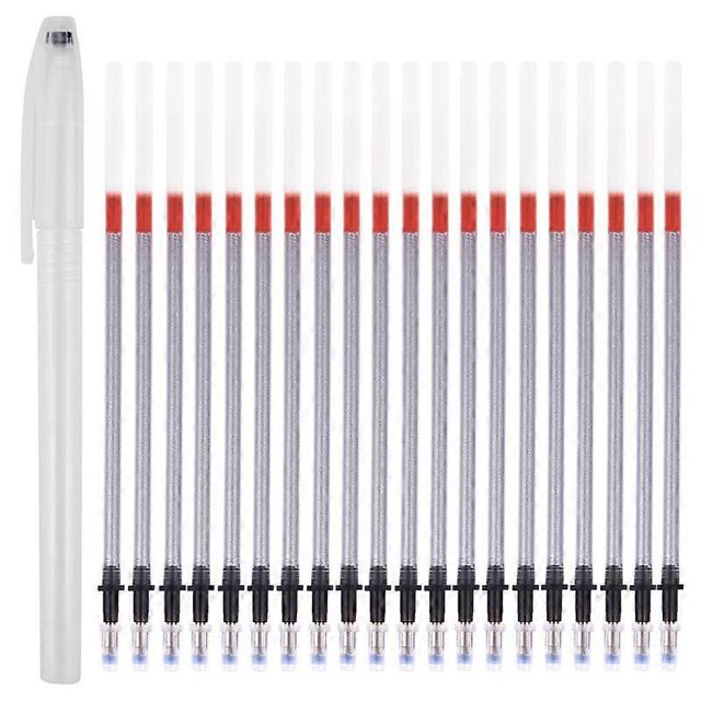 set leather Water Wash Vanishing Pen Refillable Pen Silver Refill Pen for Leather Marking Water Erasable Pens Fabric Leather