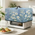 thumbnail image 3 of Whosucclay Blue Daisy Lavender Print Microwave Oven Grill Cover Protector Protective Microwave Universal Oven Dust Cover Oil-Proof Scratch Resistant Machine Protector-S, 3 of 7