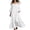 White, variant on Guieoi Womens Dresses Fall Plus Size 3/4-Sleeve Off-the-Shoulder Dress with Pockets,Flowy Loose Pleated Hem with Ruffled Edges White XXXL