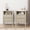 Beige, variant on CozyHome Fluted Nightstand Set of 2, Modern Side Table with 2 Drawers & Storage Shelf, Wood End Table, Bedside Table for Living Room, Bedroom, Beige