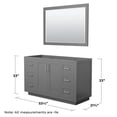 thumbnail image 4 of Wyndham Collection Miranda 54" Wood Single Bathroom Vanity in Dark Gray/Nickel, 4 of 5