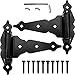 thumbnail image 3 of 8" Black T-Strap Self Closing Wood Gate Hinges - T-Gate Hinges - Wood Gate Hardware (1 Pack), 3 of 4
