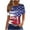 Multicolor-4, variant on VerPetridure American Flag Shirt for Women 4th of July Tee Shirt USA Stars Stripes T-Shirt Patriotic Summer Tunic Tops
