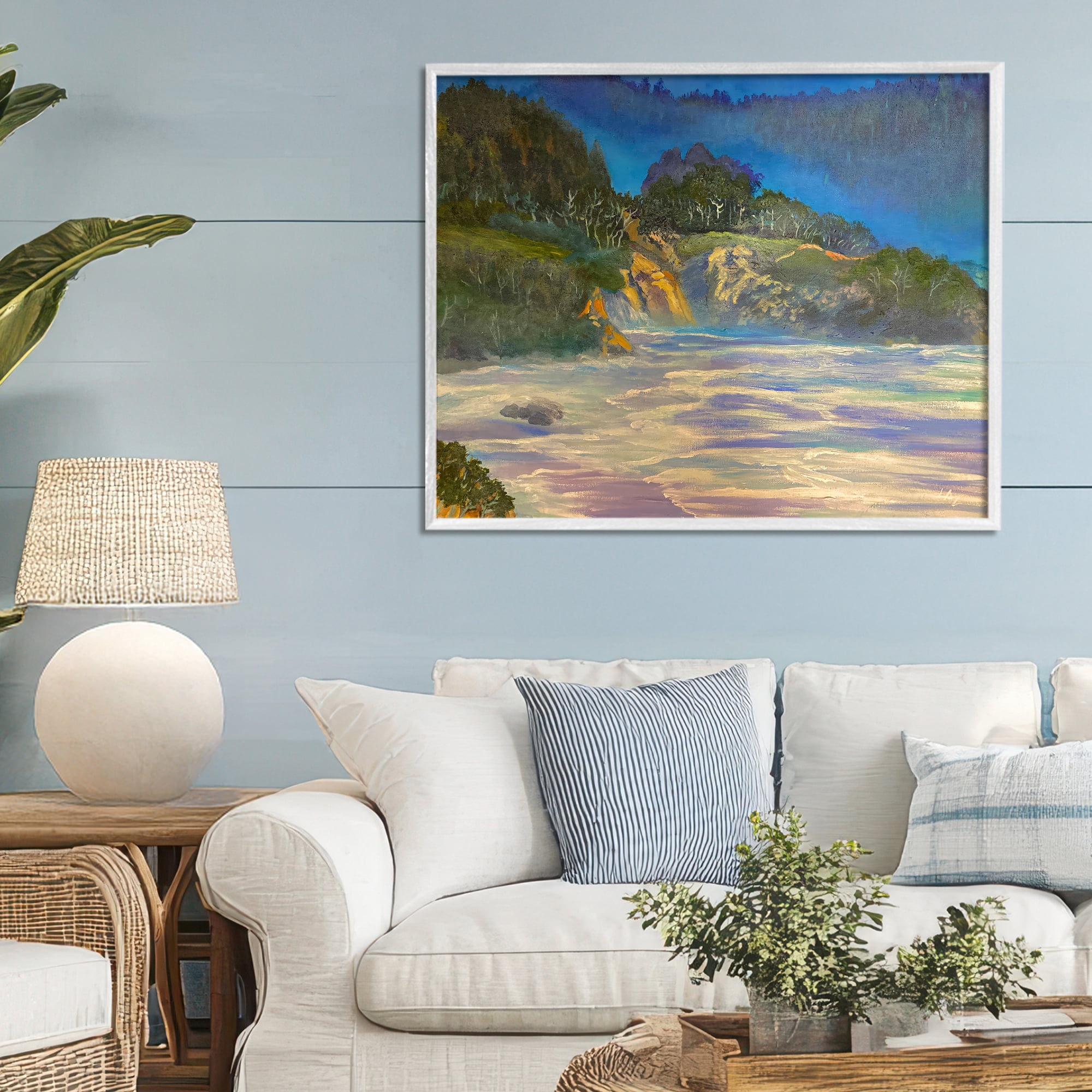 Stupell Industries Natural Wilderness Coastline White Framed Giclee Art, design by Lee Ann Zirbes