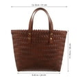 thumbnail image 2 of CRILSTYLEO Tote Bohemio En PVC Marrón Ideal Para Compras Y Salidas Diarias, 2 of 6