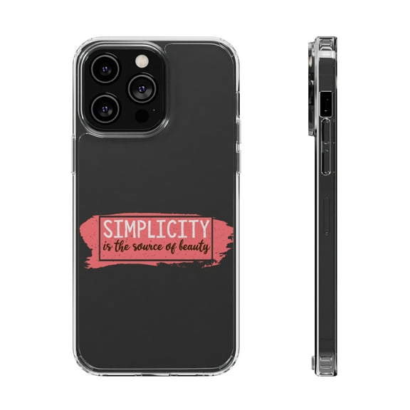 DistinctInk Clear Case for Apple iPhone 15 PRO (6.1" Screen) - Simplicity Source Of Beauty