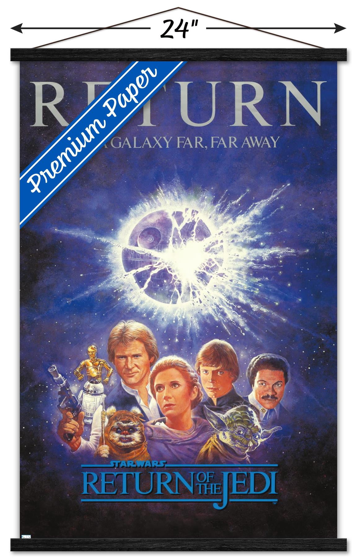 Star Wars: Return of the Jedi - Illustrated One Sheet Wall Poster with Magnetic Frame, 22.375" x 34"