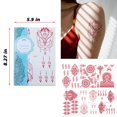 thumbnail image 2 of Adhesivos temporales para tatuajes con henna, 12 hojas, rojo y negro, 2 of 6