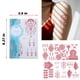 thumbnail image 2 of Adhesivos temporales para tatuajes con henna, 12 hojas, rojo y negro, 2 of 6