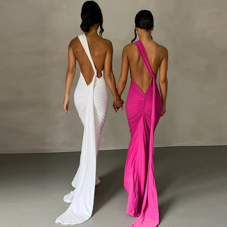 WTXUE Sundresses for Women, Women Bodycon Sleeveless Open Back Maxi Dress  Going Out Elegant Cocktail Long Dress, Petite Dresses for Women, Backless  Dress, White Dress Women, White S - Walmart.com