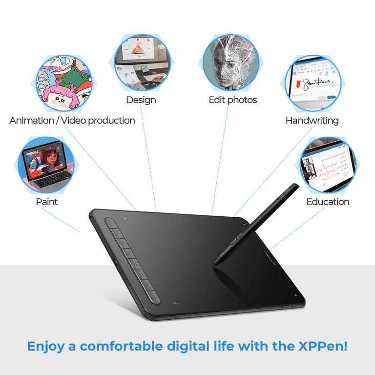 Graphics Drawing Tablet XP-PEN Deco Pro Medium Art Pad with 8192  Battery-Free Stylus Digital Pen Tablet 8 Shortcut Keys Support  Windows/Mac/Android 