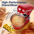 thumbnail image 2 of Batidora de pie VIVOHOME 660 W, 10 velocidades, 6 cuartos, roja, 2 of 7