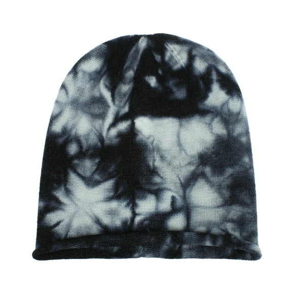 Unisex Winter Slouchy Hat Tie Dye Baggy Hip-hop Beanie Hat for Man Woman