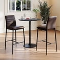 thumbnail image 4 of Set of 2 Bancos Alto, con Respaldo y Reposapié, Color Marrón HOMEMAKE FURNITURE Moderno, 4 of 6