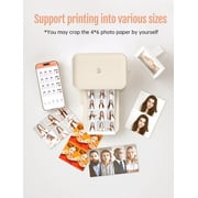 Restored HPRT Photo Printer 4x6,+20 Sheets&1ribbon,Wi-Fi Wireless Instant Picture Printer for iPhone, Android, Smartphone, Thermal Dye-Sublimation, AR Video Printing,Portable Photo Printers,Beige