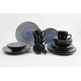 thumbnail image 4 of Stoneware Sonoma 16pc Dinnerware Set, Black + Speckled Spin Wash Mocha, 4 of 8