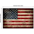 thumbnail image 5 of HFDF Extra Large Old Vtage American Flag Canvas Prts Wall Art Pictures Patgs for Livg Room Office Home Decorations Modern Abstract Landscape Artwork 24x20inch Framed, 5 of 6