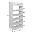 thumbnail image 2 of Hassch 6-Tier Shoe Organizer with Hollow Carved Design, Freestanding Shoe Shelf, Shoe Rack for Closet, Entryway, White, 2 of 7