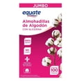 thumbnail image 2 of Almohadillas de algodón Equate jumbo con glicerina 100 pzas, 2 of 4