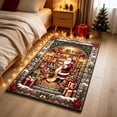 thumbnail image 4 of Cififendec Oversized Christmas 3D Visual Area Rug, 31.5"×19.68", Vintage Santa Themed Embossed Floor Mat for Xmas Living Room Floor Laying, 4 of 7
