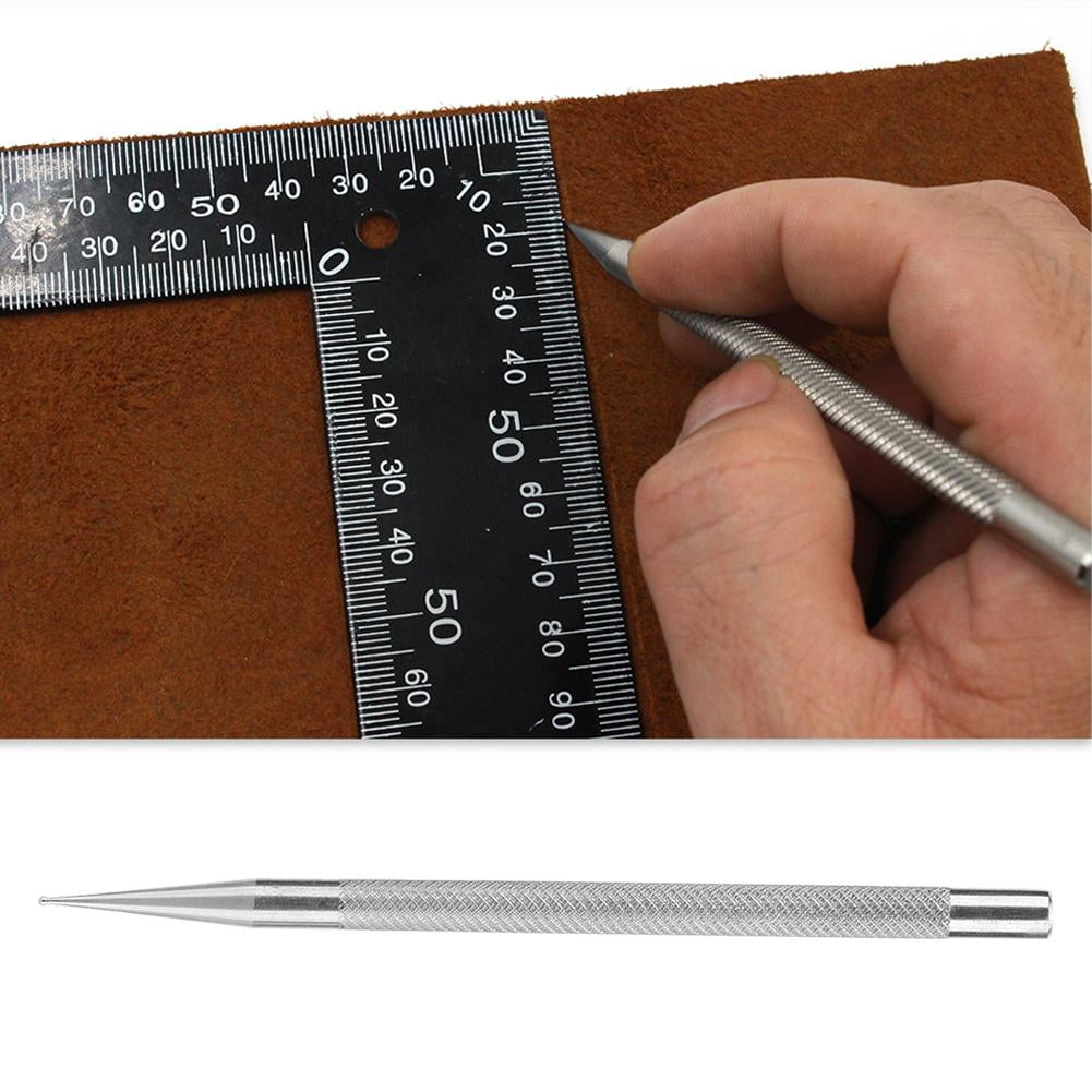 YLSHRF Leather Marking Pen,Stainless Steel Round Head Tracing and