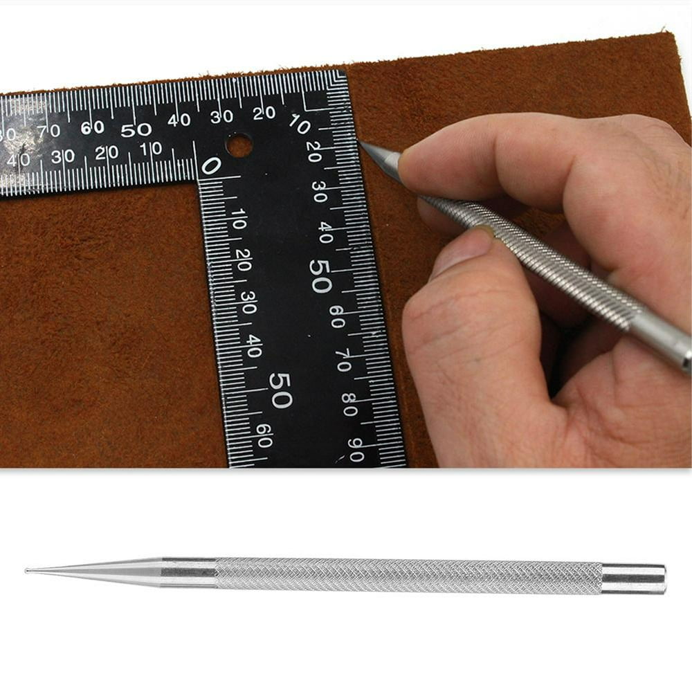 YLSHRF Leather Marking Pen,Stainless Steel Round Head Tracing and