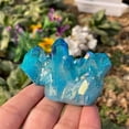 thumbnail image 5 of 80‑100g Titanium Aura Blue Rainbow Crystal Geode Cluster Healing Stone Decor Rock Natural Quartz Energy Display Gift Home Accents Spiritual Collector Specimen, 5 of 9