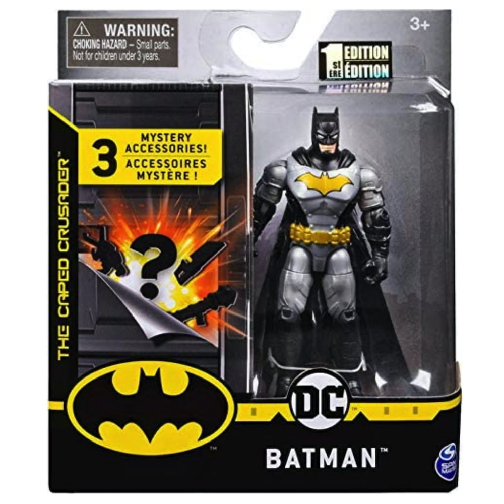 BATMAN, 4-Inch Rebirth Tactical BATMAN Action Figure with 3 Mystery Accessories, Mission 2