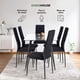 thumbnail image 3 of Juego Comedor 6 Sillas Mesa De Vidrio Templado Luna Moderno negro 7, 3 of 9