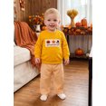 thumbnail image 4 of RUINIXCW Toddler Baby Boy Girl Thanksgiving Outfit Baby Christening Fall Winter Clothes God is Great God is Good Letters Long Sleeve Sweatshirt and Plaid Pants Set, 4 of 9