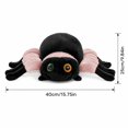 thumbnail image 3 of Spider Plush Toy with Large Sparkly Eyes, Soft Striped Legs Stuffed Insect Doll for Halloween Decoration and Playful Accessory Display Collection, 3 of 6