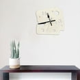 thumbnail image 2 of Reloj de mesa silencioso nórdico minimalista con diseño de queso para cafetería, apartamento y dormitorio. Blanco lechoso, 2 of 9