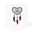 thumbnail image 5 of 3drose, Fun Heart Shaped Dream Catcher with Beads and Feathers, 12 Greeting Cards with Envelopes, 5 of 7