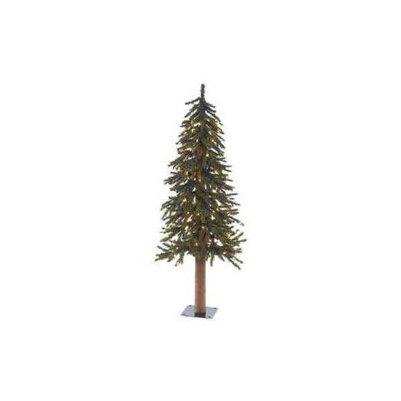 5 ft. Alpine Tree with LED Light&#44; Green