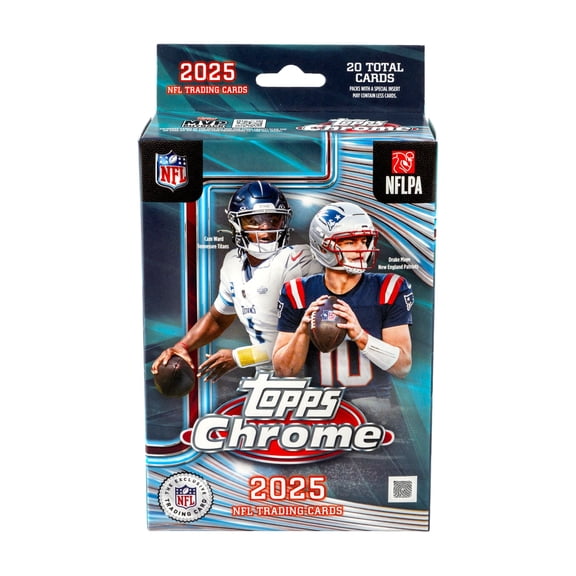 25 Topps Trading Cards Chrome Football Hanger Box