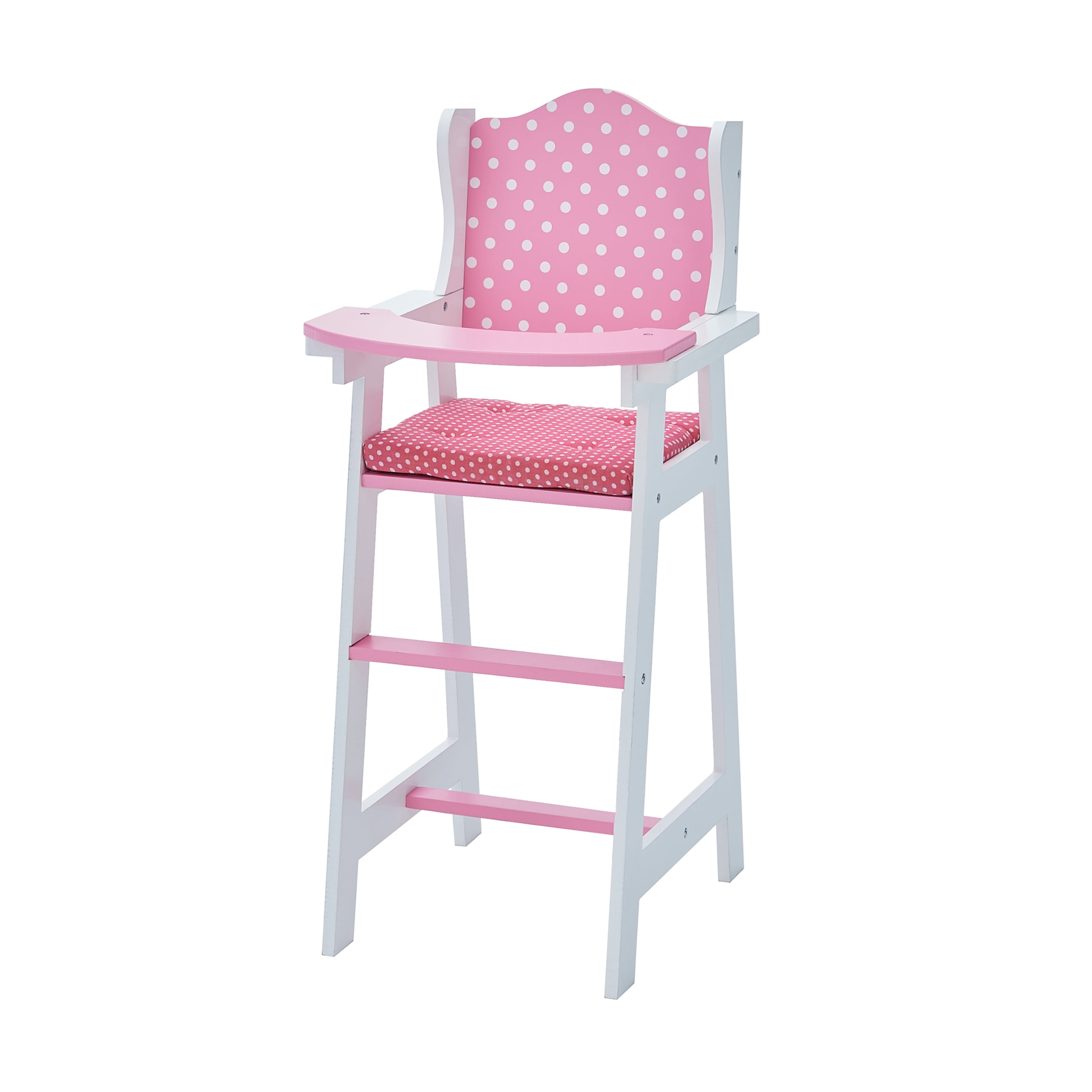 Olivia's Little World Olivia's Classic Baby Doll High Chair, Pink