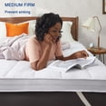 thumbnail image 6 of Queen Size Dual Layer 4Inch Memory Foam Mattress Topper For Back Pain,3Inch Gel Memory Foam And 1Inch Removable Pillow Top Cover,(80X60X4”) White, 6 of 8