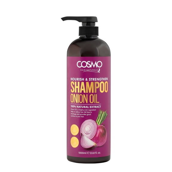Cosmo Onion Oil Thick & Strong Oil Shampoo 1000ml, 33.8 fl.oz, For Men and Women, Shampoos, Paraben Free, Sulfate Free, Hair Care, Health and Beauty, For Daily Use