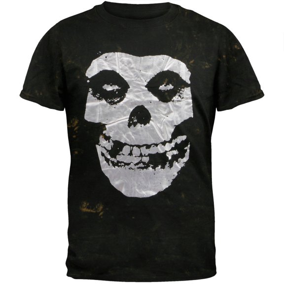 Misfits Men's Foil Skull Acid Wash Short Sleeve T Shirt