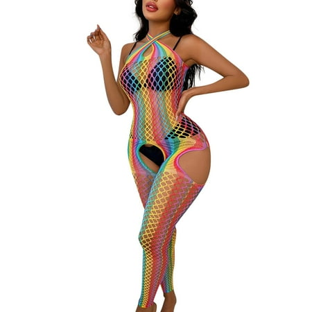 

Women Underwear Women Underwear Hollow Lace Tight Underwear Women Rainbow Printed Underwear Womens Lingerie for Larger Women plus Size Boudoir Lingerie for Women