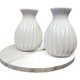 thumbnail image 4 of Jarrón moderno de plástico blanco | Jarrón de 17 cm de alto para flores frescas y artificiales | Decoración minimalista para el salón y centro de mesa, 4 of 5