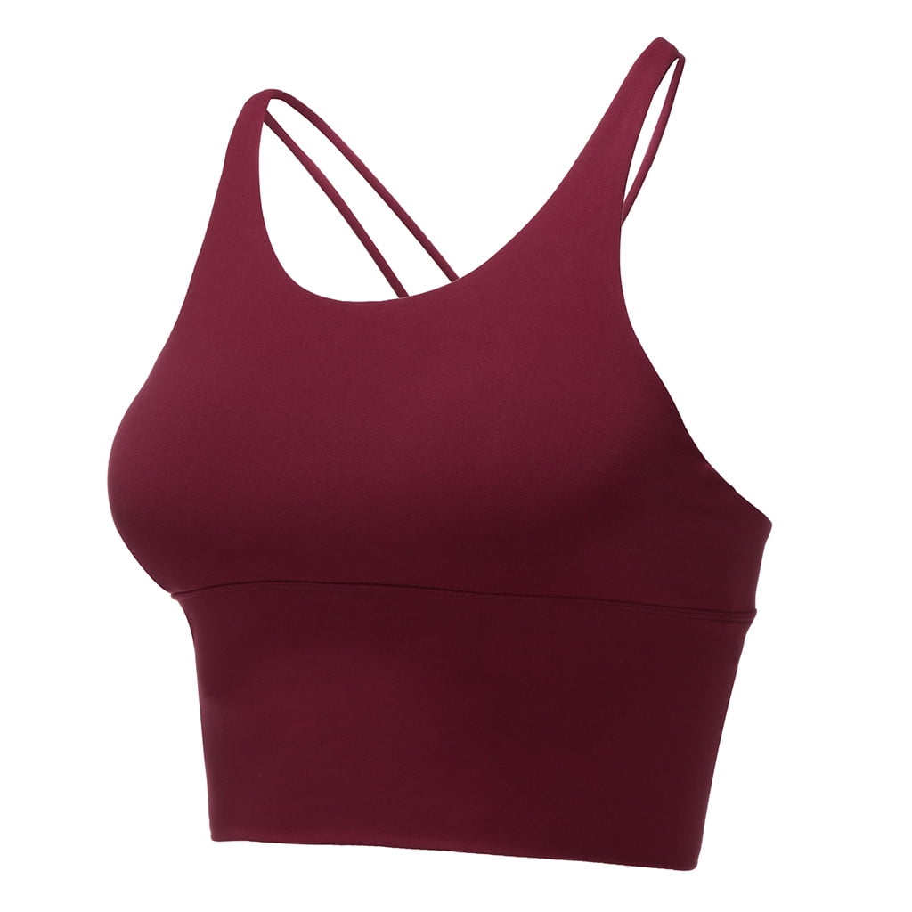 strappy front sports bra