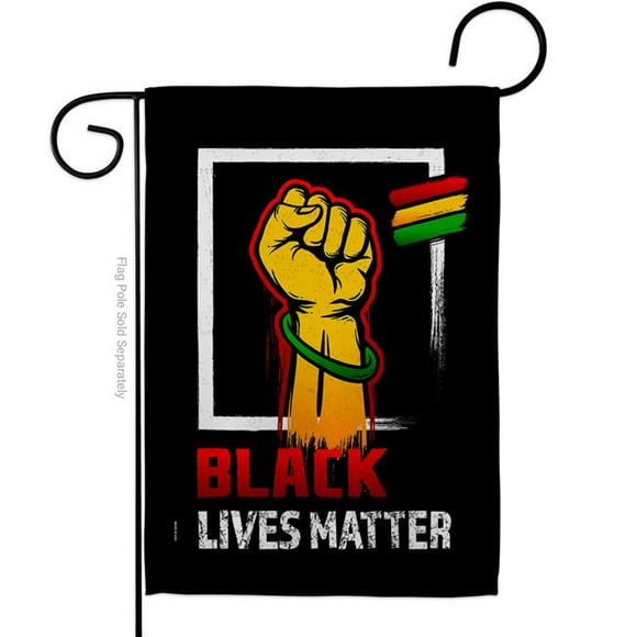 USA Decoration G170073-BO 13 x 18.5 in. Black Matter Anti Racism History Lives Double-Sided Decorative Vertical Garden Flags - House Decoration Banner Yard Gift
