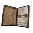 thumbnail image 2 of Portable Chinese Mahjong Set with 2pcs Dice Wooden Carrying Case for Travel Game without handle, 2 of 10
