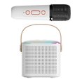 thumbnail image 3 of Portable Bluetooth Speaker with Wireless Microphone, Handheld Mics Speaker Machine, Portable Speaker System for Playroom Family Outing Y1 White Single Mic, 3 of 8