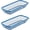 Blue, variant on XIMEI Kitchen Drawer Organizer, Stainless Steel Metal Cabinet Storage Basket for Silverware/Utensil, Pack of 2