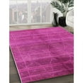 thumbnail image 3 of Ahgly Company Machine Washable Indoor Square Industrial Modern Neon Pink Area Rugs, 7' Square, 3 of 7