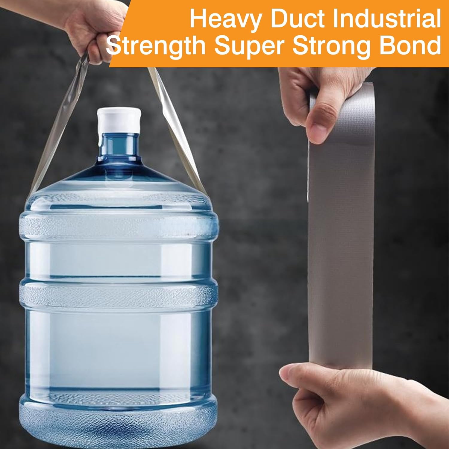 Heavy Duty Duct Tape 3 Inch X 33 Yards, 8.5 Mil Thickness, Multi Purpose Silver Grey Duct Tape, No Residue, Waterproof and Tear by Hand - for Repairs, Industrial, Professional Use